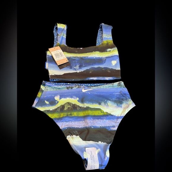 NWT Nike High Waist Reversible Two Piece Swimsuit (Med) - Picture 6 of 10